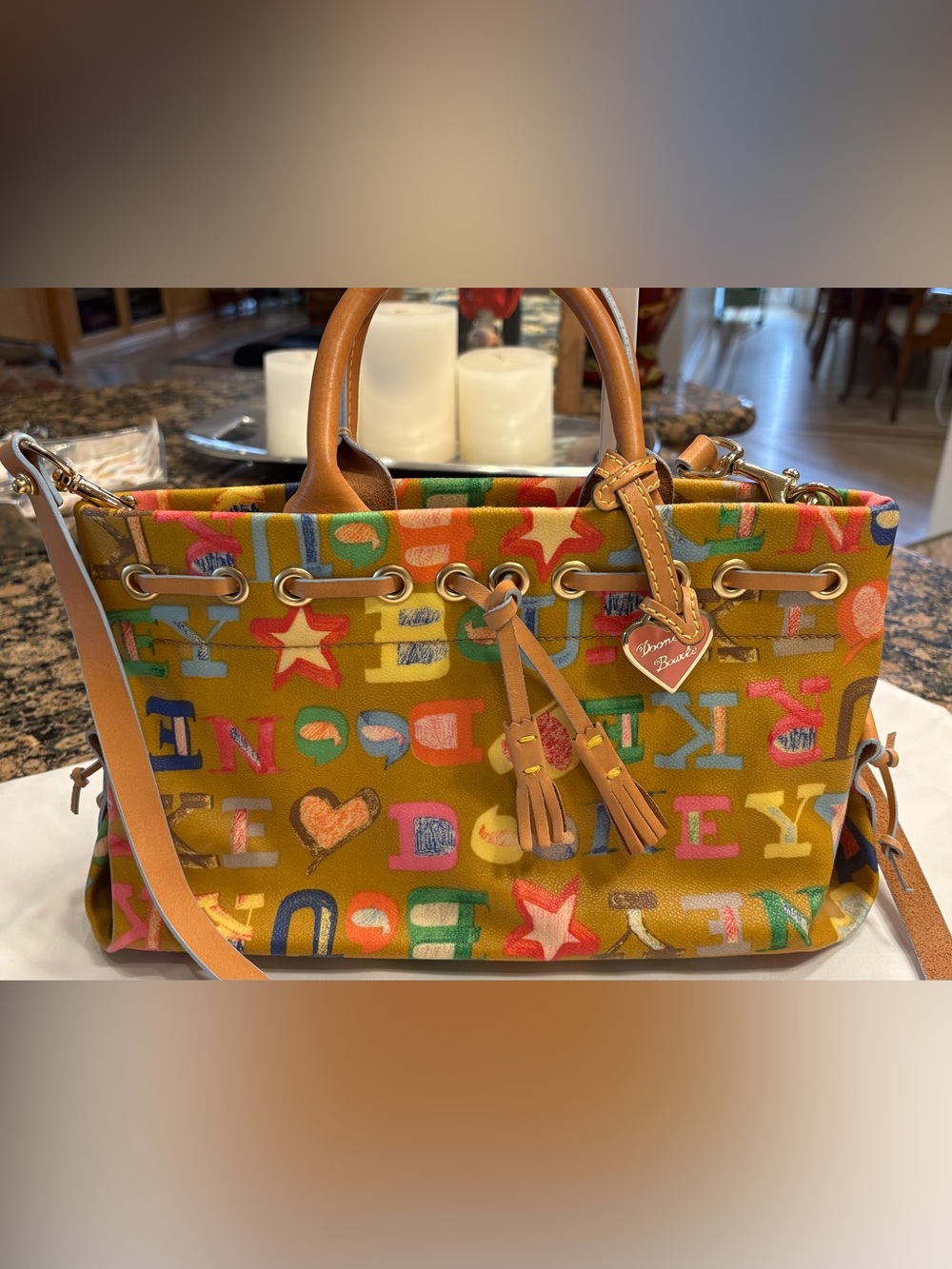 Vintage Y2K - Dooney & Bourke “I ❤️ Dooney” Drawstring Bag – Metal Heart Tag